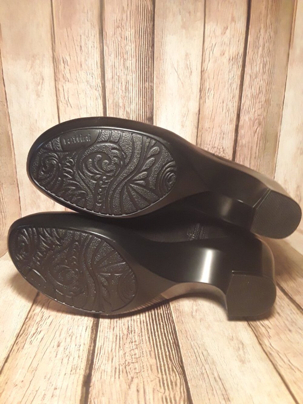 Umberto Raffini Women's Black Leather Ankle Boots Size 37 - Picture 7 of 8